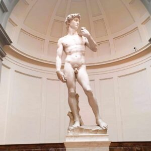 Statue of the David by Michelangelo in Galleria dell'Accademia in Florence