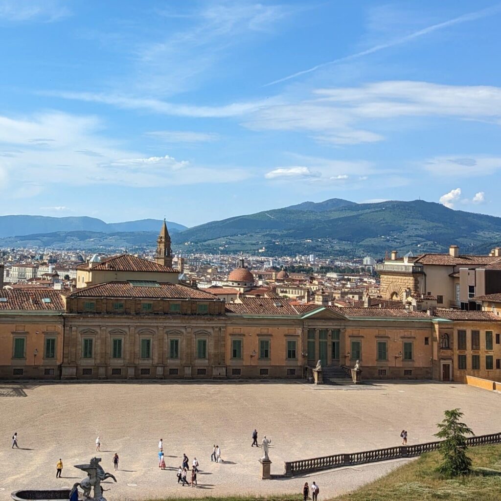 View of Palazzo Pitti in Florence on a sunny day