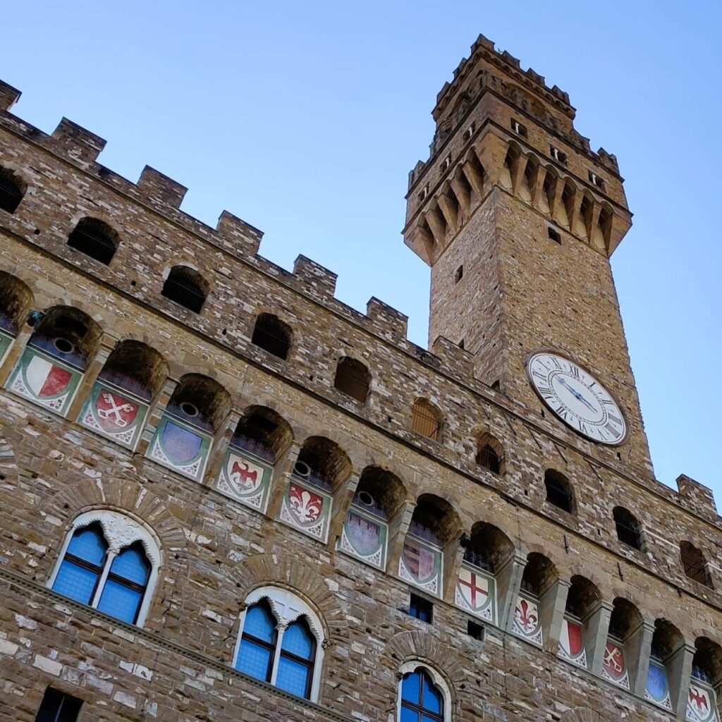 The tower of the Uffizi Gallery in Florence