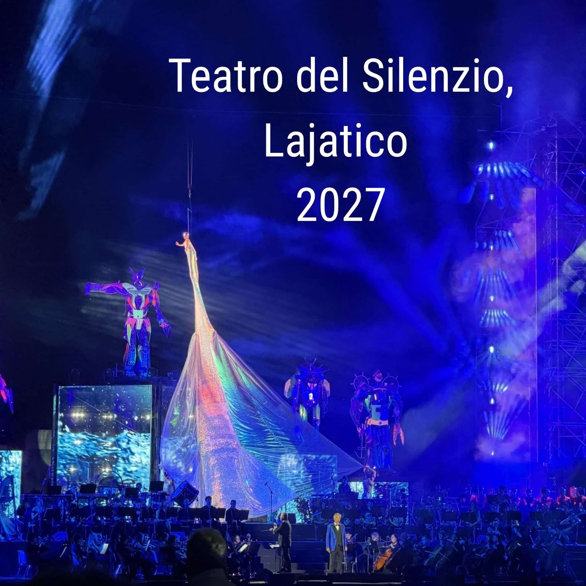 Link to a sign up page for eralky warnong of Andrea Bocellis concert in Lajatico in 2027